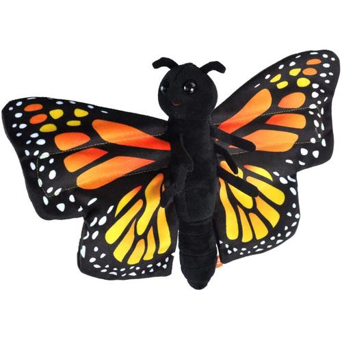 Peluche Papillon Monarch Butterfly De 21 Cm Noir Jaune