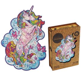 Puzzle En Bois Unidragon, Meilleur Cadeau Pour Adultes Et Enfants, Pièces De Puzzle De Forme Unique Inspirant Licorne, 18 X 24 Cm, 103 Pièces, Petit