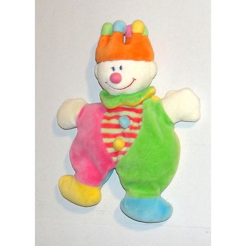 Doudou Clown Roi Jollybaby Peluche Clown Multicolore 24 Cm