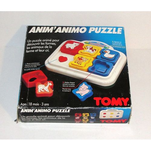 Anim Animo Puzzle Animaux Educatif Sonore Vintage Tomy