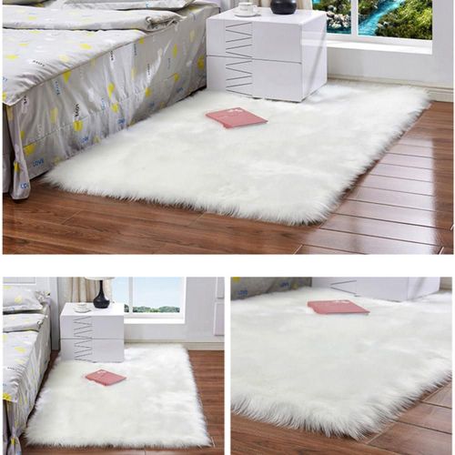 Tapis Pelucheux De Luxe Pour Chambre À Coucher, Accessoire De Chevet En Peau De Mouton, Pour Décor De Pièce De Jeu De Princesse Pour Enfants, 2,3 Pieds X 5 Pieds