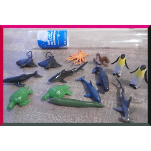 Lot De 14 Animaux Des Océans - 5-6cm