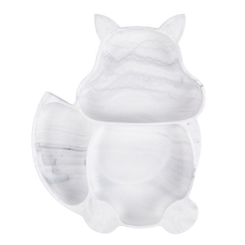 Bol À Ventouse Divisé En Silicone Pour Bébé, De Qualité Alimentaire, Apprentissage Pour Nourrissons, Plats D'alimentation Antidérapants En Forme D'écureuil, Assiette À Dîner Pour Enfants 69he