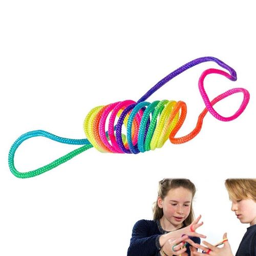 Corde De Jeu Colorée Pour Enfants Et Adultes, Cadeau Créatif, Design Arc En Ciel, Pour Enfants De 4 Ans Et Plus, 69he