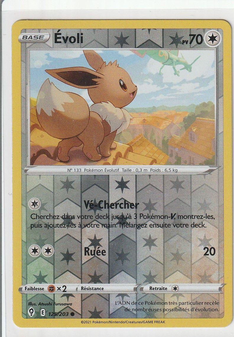 Carte pokemon - Evoli - 125/203 - reverse - épée et bouclier 7