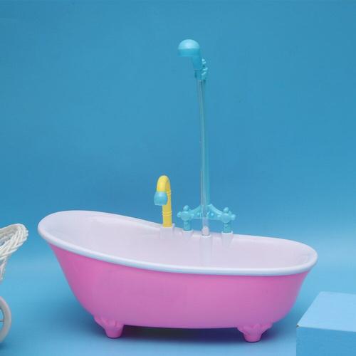 Maison De Jeu Amusante, Pulvérisation D'eau, Jouets De Bain Pour Enfants, Maison De Poupée Miniature, Meubles De Baignoire, Jouet Pour Fille, Accessoires De Salle De Bain