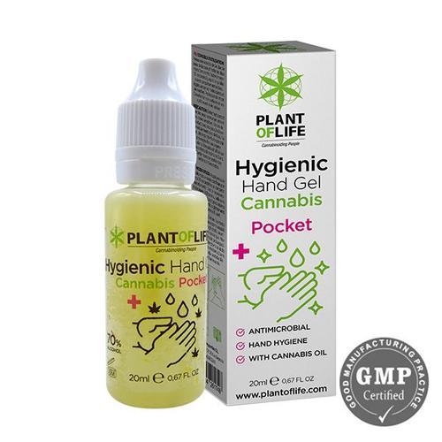 Gel Hydro-Alcoolique Anti Bactérien Avec Base Huile De Chanvre - Plant Of Life - Format Pocket - 20ml 