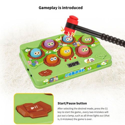 Whac A Taupe Électrique Pour Enfants, Jouet De Société Multifonctionnel, Jeu De Martelage, Éducatif Et Interactif