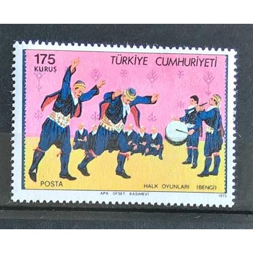 Turquie, Timbre-Poste Y & T N° 2132, 1975 - Danse Folklorique