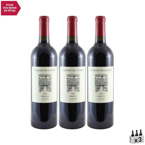 Domaine De Cambes Bordeaux Rouge 2018 X3