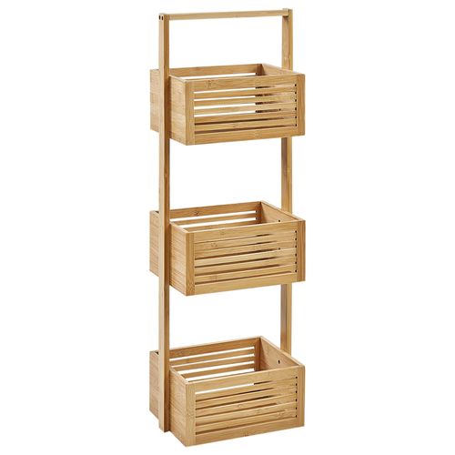 Etagère de salle de bain en bois de bambou clair WAVERLY