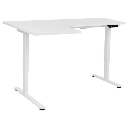 Table À Hauteur Ajustable Électrique Côté Gauche Blanc Destines