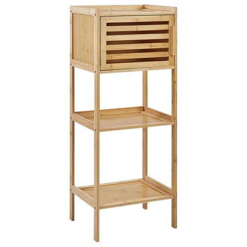 Etagère de salle de bain en bois de bambou clair BECKLEY