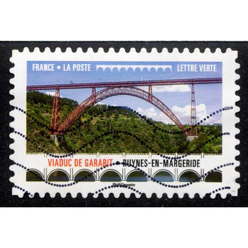 Timbre Viaduc De Gabarit - Ruynes-En-Margeride,France,La Poste,Lettre Verte,2017