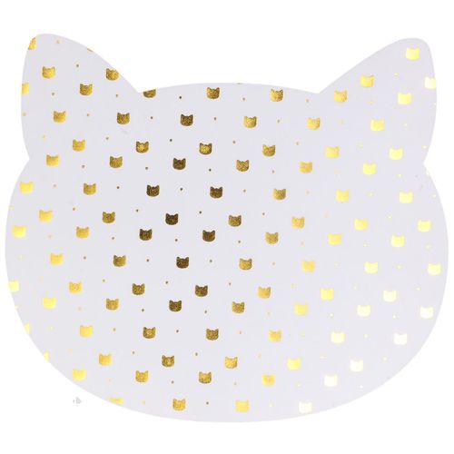Lot De 2 Sets De Table Enfant Chat Doré