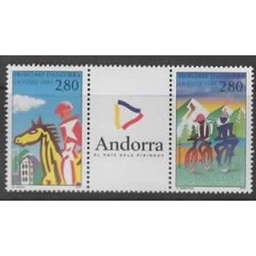 Andorre, Bande De Timbres-Poste Y & T N° 450 B, 1994 - Principauté D' Andorre