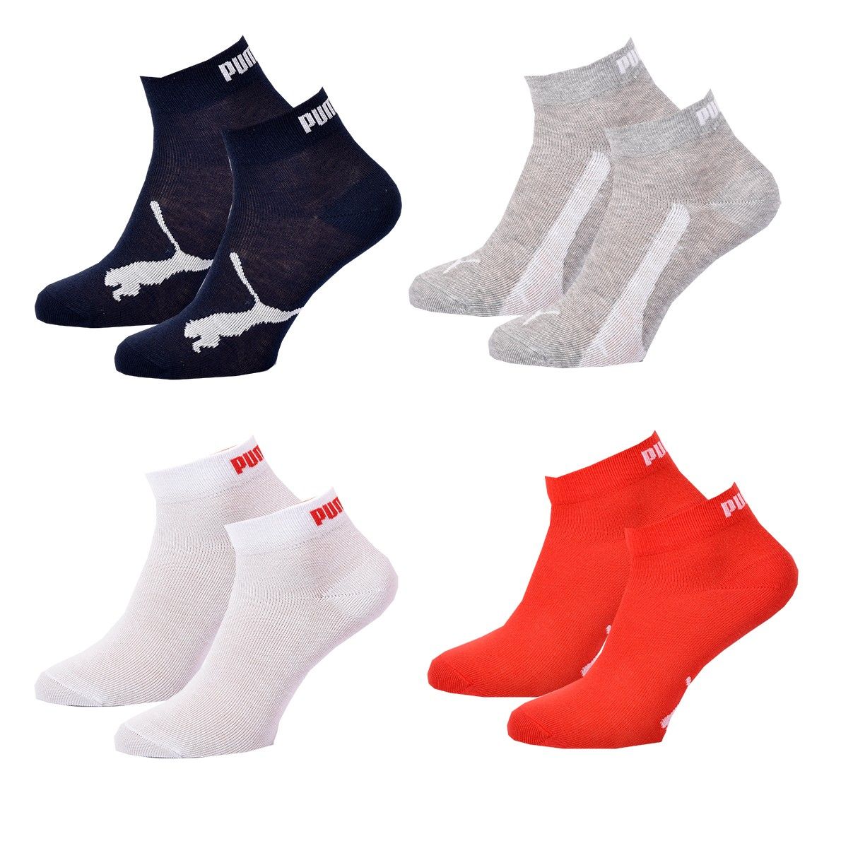 Chaussettes Puma Socquettes Tiges 2 Tiers Quarter Junior Pack De 4 Paires Quarter Boys 002