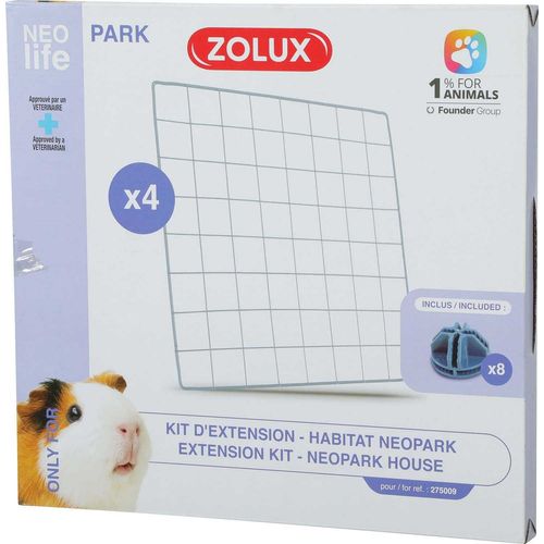 Extension Pour Cage Modulable Pour Cochon D'inde Neolife Park 1.10 M² Grilles