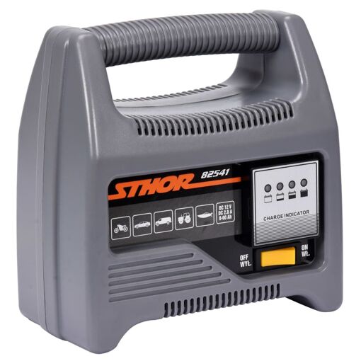 Sthor Chargeur De Batterie Avec Led 12v 4a 60ah
