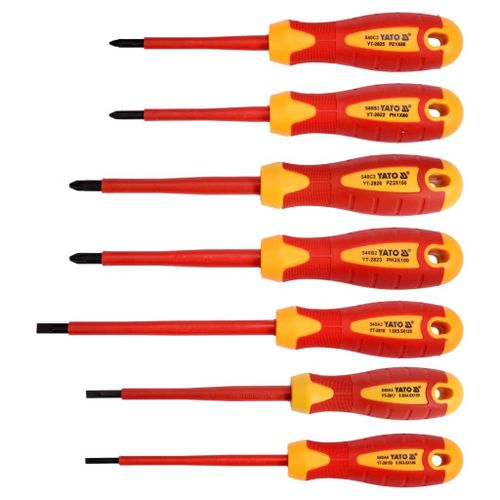 YATO Ensemble de tournevis isolés 7 pcs 1000 V