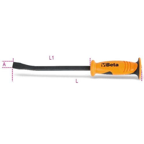 Beta Tools Barre de levier 965 450 avec extr¿¿mit¿¿s plates et courbes