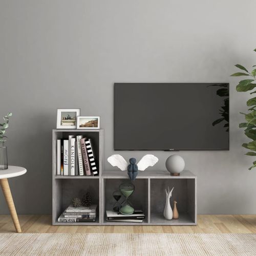 Vidaxl Meubles Tv 2 Pcs Gris Béton 72x35x36,5 Cm Bois D'ingénierie