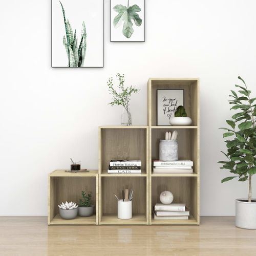 Vidaxl Ensemble De Meubles Tv 3 Pcs Chêne Sonoma Bois D'ingénierie