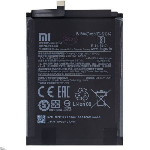 Batterie Origine Xiaomi Bn53 Pour Redmi Note 9 Pro / 10 Pro