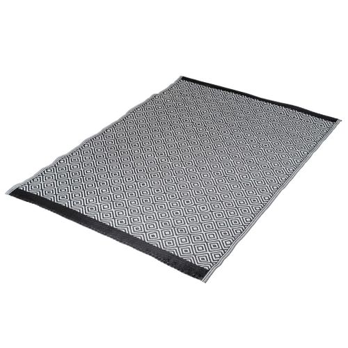 Bo-Camp Tapis D'ext¿¿Rieur Chill Mat Beach 1,8x1,2 M Noir Et Blanc