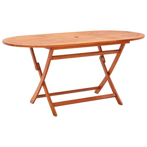 Vidaxl Table De Jardin Pliable 160x85x74 Cm Bois D'eucalyptus Solide