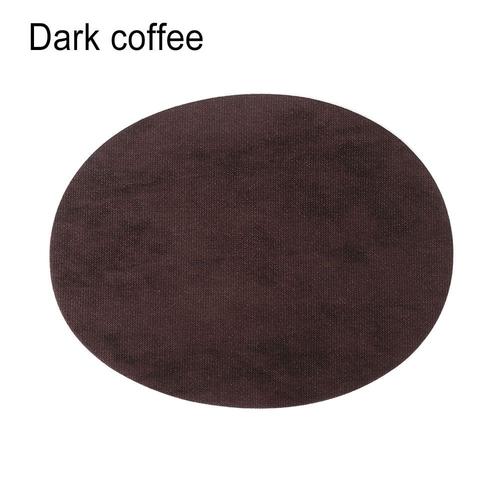 Dark Coffee -Écusson En Tissu Suédé Pour Réparation Des Coudes Et Des Genoux,Badges Ovales De 14x11cm,À Appliquer Soi Même,Auto A