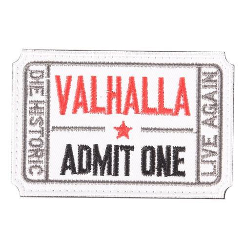 White -Badge Tactique Pour Valhalla,Autocollant,Militaire,Vikings,En Tissu,Patch Brodé,Brassard Max