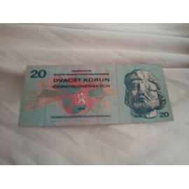 Billet 20 Korun Tchécoslovaquie 1970