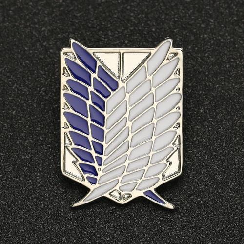 Blue And White -Broche D'attaque Des Titans,Ailes De La Liberté,Scout,Légion,Recon Corp Eren,Badge,Anime,Bijoux,Vente En Gro