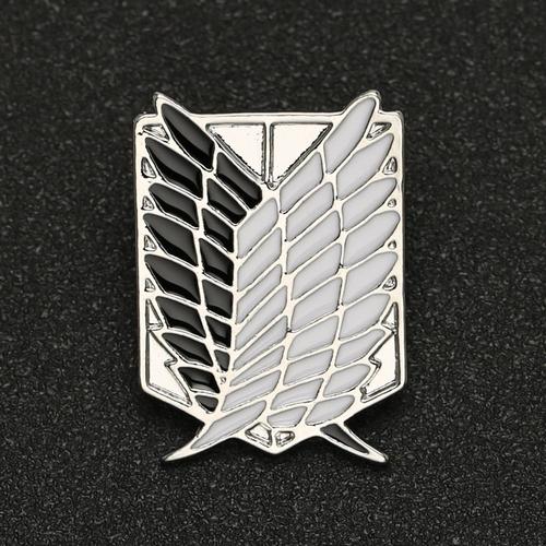 Black And White -Broche D'attaque Des Titans,Ailes De La Liberté,Scout,Légion,Recon Corp Eren,Badge,Anime,Bijoux,Vente En Gr