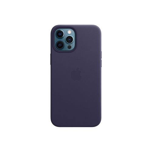 Apple - Étui Protecteur Pour Téléphone Portable - Avec Magsafe - Cuir - Violet Foncé - Pour Iphone 12 Pro Max