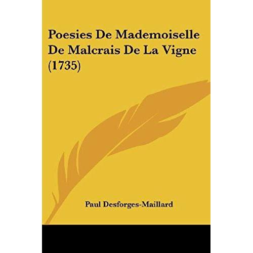 Poesies De Mademoiselle De Malcrais De La Vigne (1735)