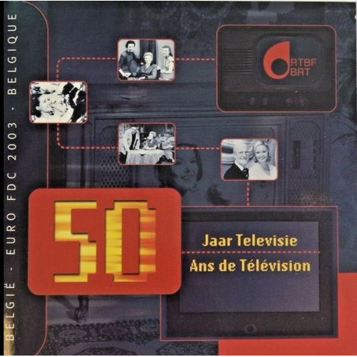 Belgique 2003 - Serie Complete " 50 Ans De La Television" Coffret Neuf Jamais Ouvert