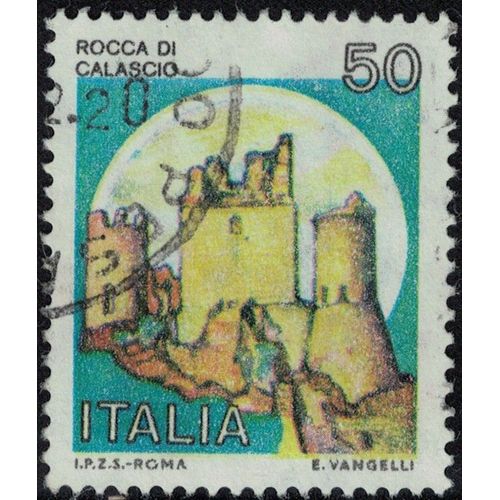 Italie 1980 Oblitéré Used Château Des Vicomtes De Rocca Di Calascio Y&t It 1437 Su