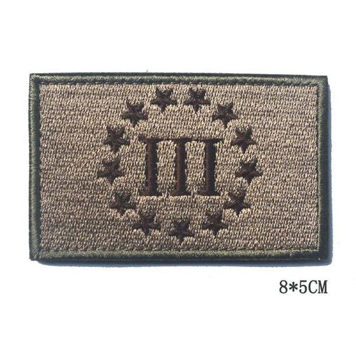 Iii Trust Brown -Patchs Brodés De L'armée,Tête De Mort,Croix Du Drapeau Du Texas,Patch Militaire,Application Tactique,Badge Bro