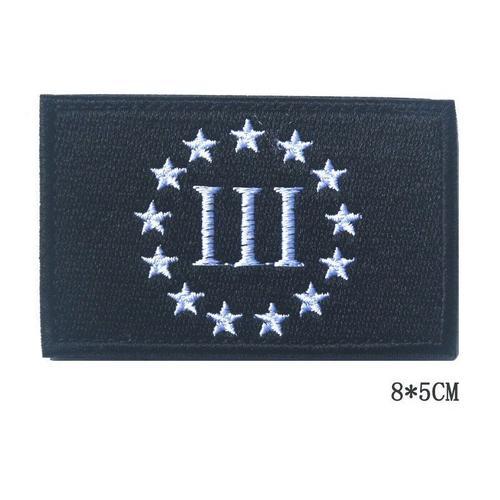 Iii Trust Black -Patchs Brodés De L'armée,Tête De Mort,Croix Du Drapeau Du Texas,Patch Militaire,Application Tactique,Badge Bro