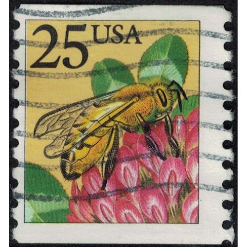 Etats Unis 1988 Oblitéré Used Insecte Honey Bee Abeille Y&t Us 1827 Su