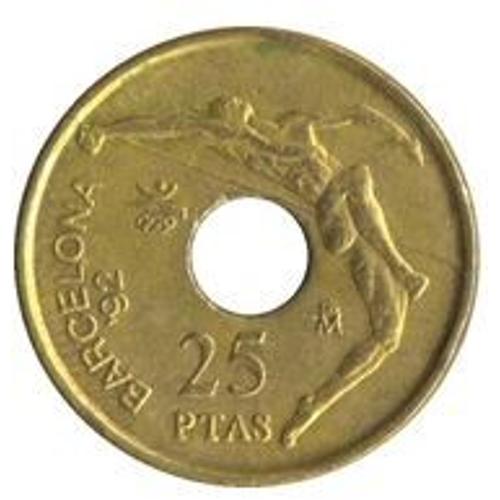 Pièce 25 Pesetas Espagne Jeux Olympiques D'eté - 1991