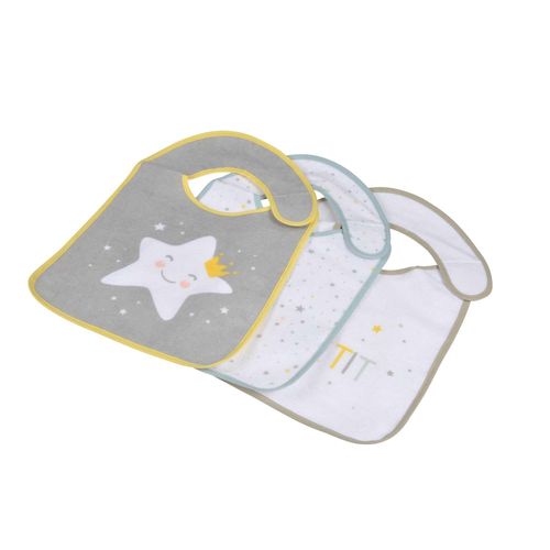Lot De 3 Bavoirs Avec Scratch