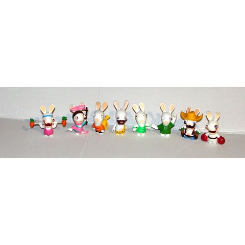 Lapin Cretin Ubisoft Lot 8 Figurines Lapin Different Personnages 6 Cm
