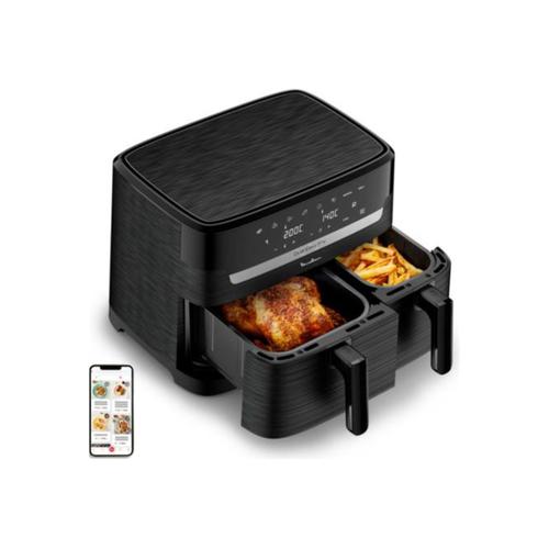 Moulinex Dual Easy Fry EZ901N20 - Friteuse avec peu d'huile - 8.3 litres - noir