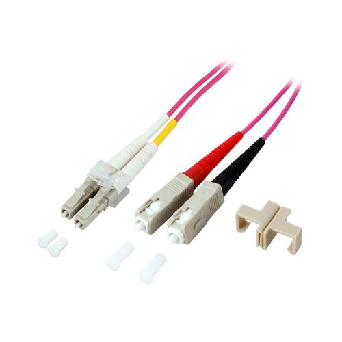 EFB-Elektronik ECOFIBER - Câble réseau - LC multi-mode (M) pour SC multi-mode (M) - 10 m - fibre optique - 50 / 125 microns - OM4 - sans halogène - violet