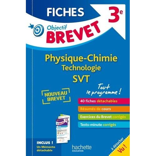 Fiches Physique-Chimie, Technologie, Svt 3e