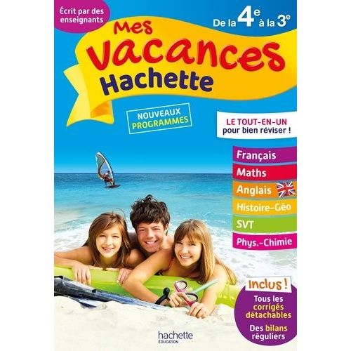 Mes Vacances Hachette De La 4e À La 3e