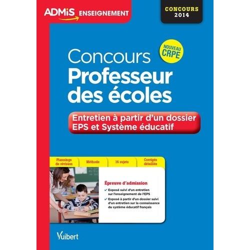 Concours Professeur Des Écoles - Entretien À Partir D'un Dossier Eps Et Système Éducatif